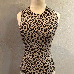 Theory Shell Top in Leopard Knit